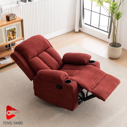 كرسي راحة مخمل ب خاصية المساج على شكل اهتزاز لون ا...