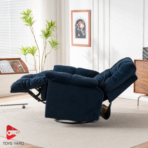 كرسي استرخاء مخمل لون كحلي