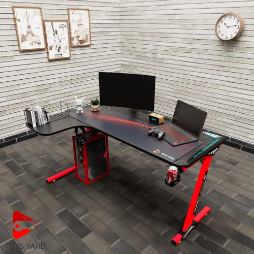 طاولة العاب قيمنق بلس 2 لون أحمر