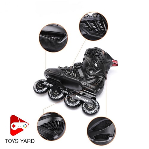 حذاء تزلج للكبار لون أسود