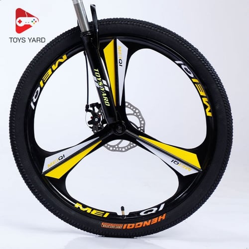 دراجة هوائية رياضية قابلة للطي أصفر بأسود