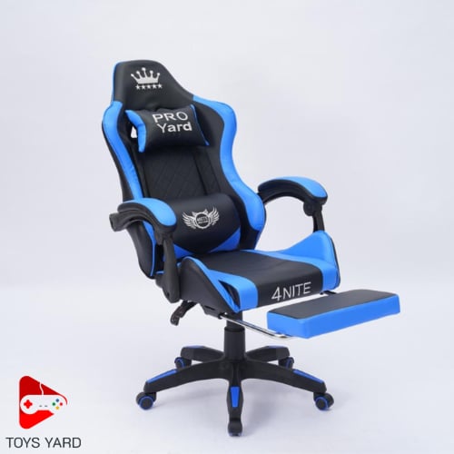 كرسي العاب قيم أزرق مع طاولة العاب زاوية لون أزرق