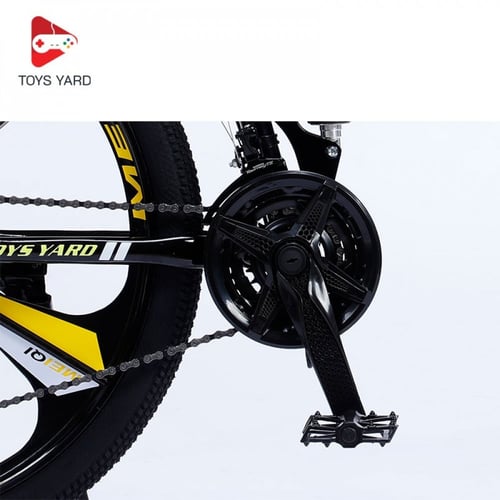 دراجة هوائية رياضية قابلة للطي أصفر بأسود