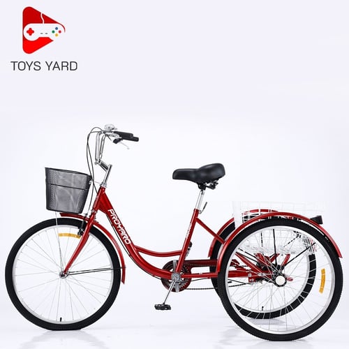 دراجة 3 كفرات رياضي لون أحمر