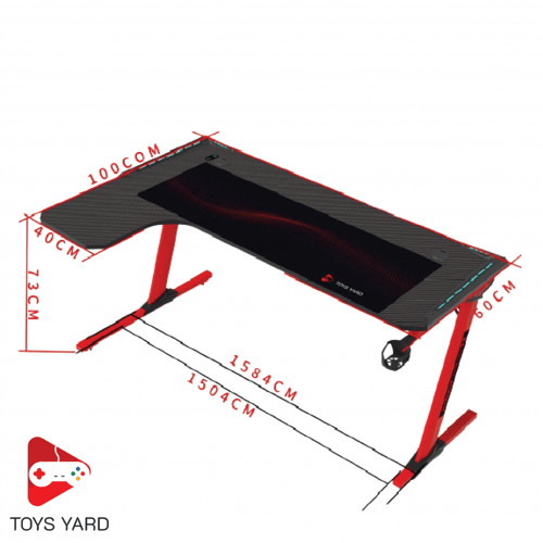 طاولة العاب قيمنق بلس 2 لون أحمر