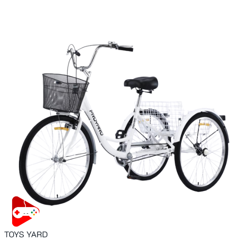 دراجة 3 كفرات رياضي لون أبيض