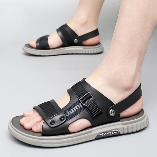 صندل رجالي بحزام جلد طبيعي