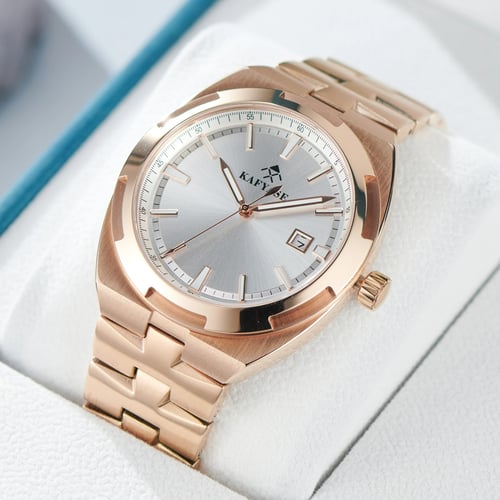 ساعة كافياز رجالية شفافة زرقاء حركة ميكانيكية ، 31...