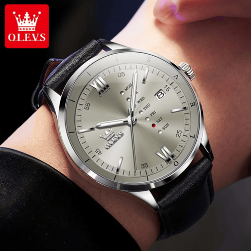 OLEVS-ساعات كوارتز رجالية ، مقاومة للماء مضيئة ، ش...