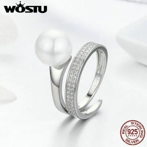 WOSTU-خاتم غريس من الفضة الإسترليني