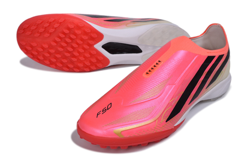 ADIDAS F50 HYPERFAST LACELESS TF PINK/BLACK