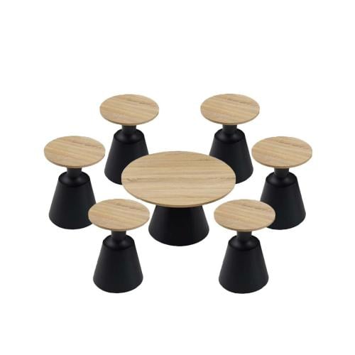 طقم شاي خشب 1+6