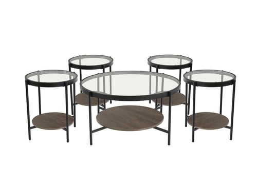 طقم شاي خشب 1+4