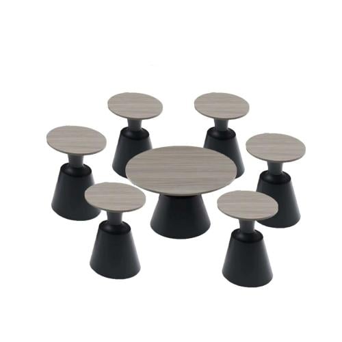 طقم شاي خشب 1+6