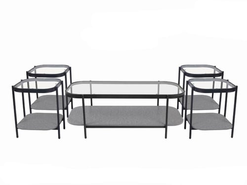 طقم شاي خشب 1+4