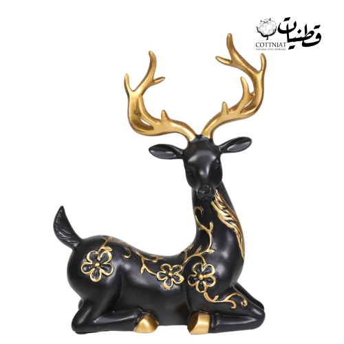 تحفة غزال أسود ونقش ذهبي