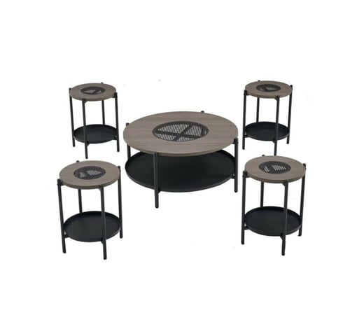 طقم شاي خشب 1+4