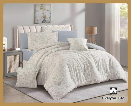 مفرش قطن نفر 4 قطع Evelyne -041