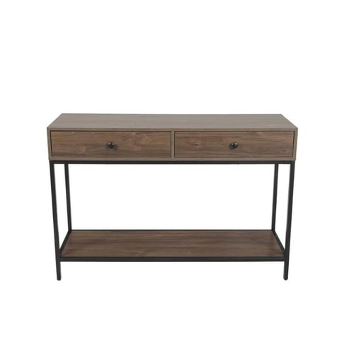 كنسول خشب مع زجاج