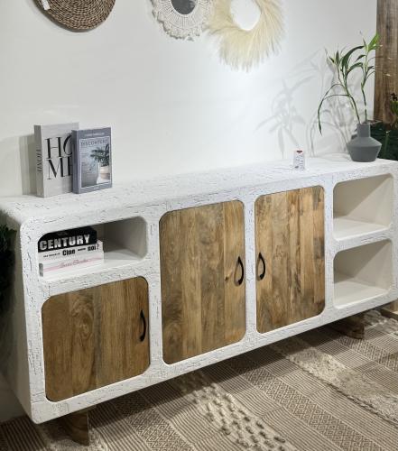 بوفيه خشب طبيعي مقاس 180