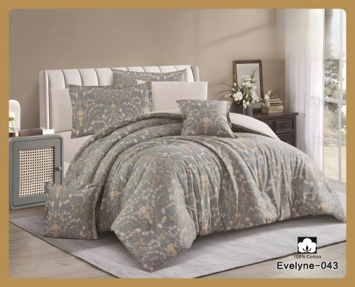مفرش قطن نفر 4 قطع Evelyne -043