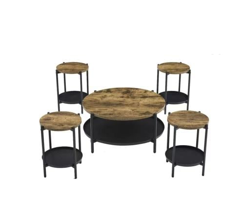 طقم شاي خشب 1+6