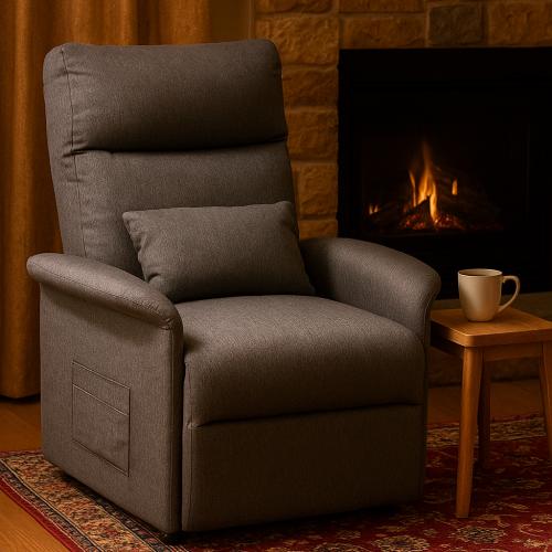 كرسي استرخاء رمادي كهربائي