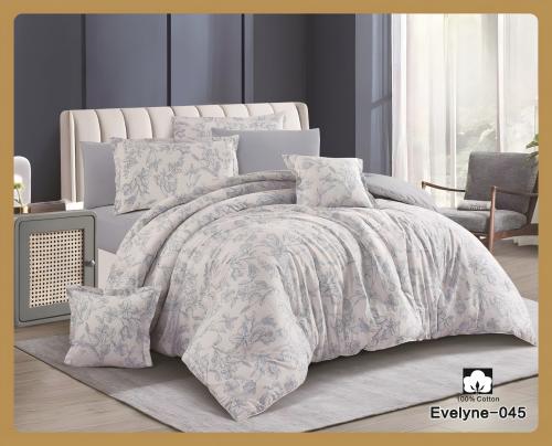 مفرش قطن نفرين 8 قطع Evelyne -045
