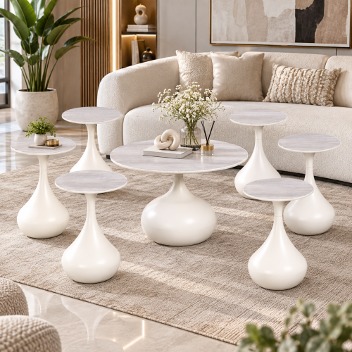 طقم شاي سيراميك SHS-036 L.GREY 1+6