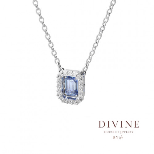 Dancing stone full zircon silver 925 necklace