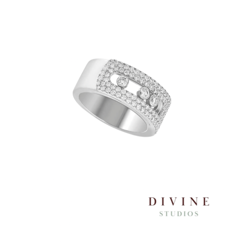 MOVE NOA LM PAVÉ Silver 925 Ring