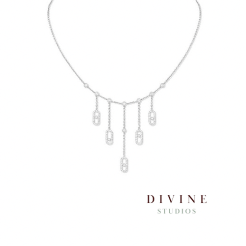 Missika 5 diamonds silver 925 necklace