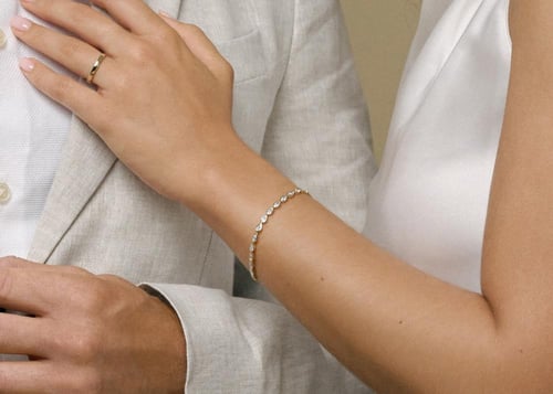 Water drop copper silver plated bracelet