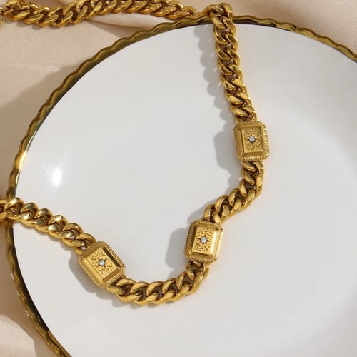 gold plated steel choker
