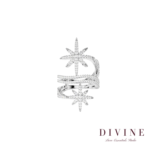 Apm Double Météorites silver 925 Ring