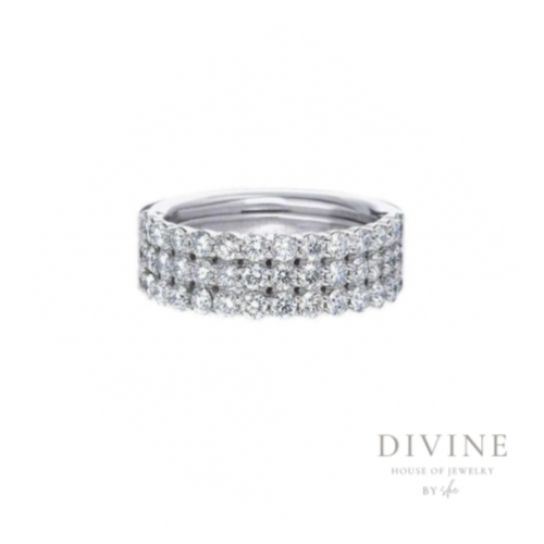 خاتم مطلي فضة مرصه بحجر الزركون