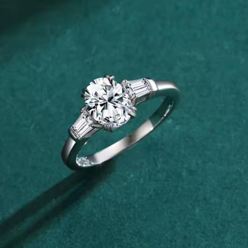 Oval cutting silver 925 ring