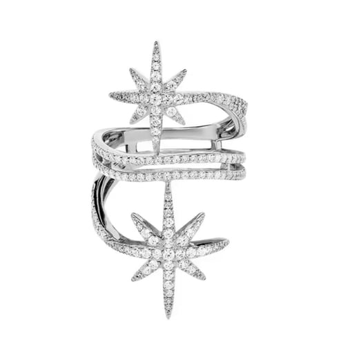 Apm Double Météorites silver 925 Ring