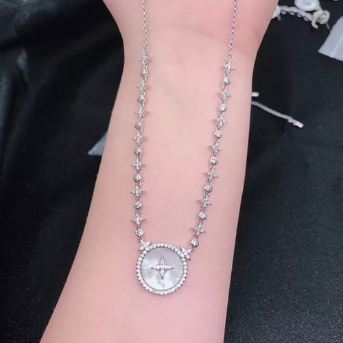 Dainty Star silver plated necklace