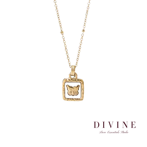 butterfly golden necklace