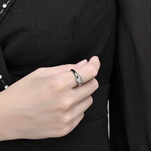Charming heart Stainless Steel silver ring