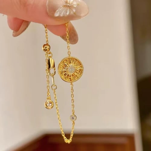golden sun copper gold plated bracelet