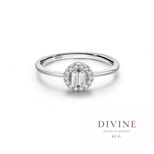 mini round silver 925 ring