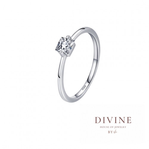 mini square silver 925 ring
