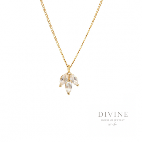 Inlaid Crystal 925 silver necklace