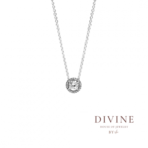 round pendant silver 925 necklace