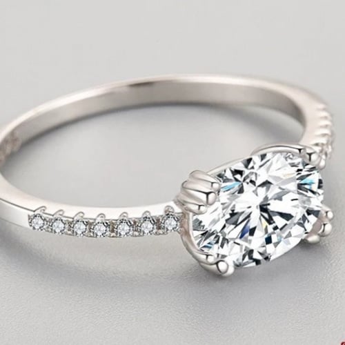 oval silver 925 ring