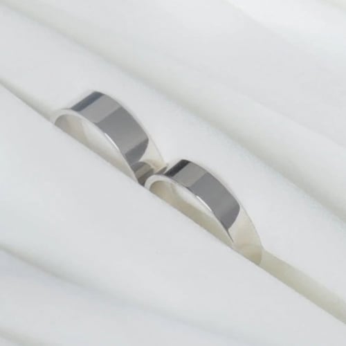 دبلة فضة رجالية بتصميم انيق