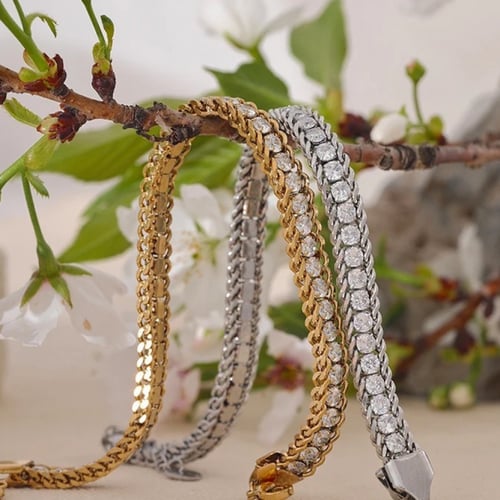 Bangle stainless steel gold plated bracelet