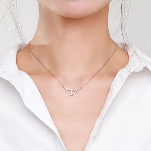 Water drop silver 925 necklace